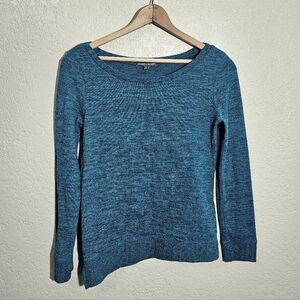 Threads 4 Thought Marled Blue Recycled Polyster Sweater